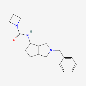 molecular formula C18H25N3O B6900448 N-(2-benzyl-3,3a,4,5,6,6a-hexahydro-1H-cyclopenta[c]pyrrol-4-yl)azetidine-1-carboxamide 