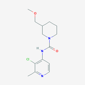 molecular formula C14H20ClN3O2 B6900472 N-(3-chloro-2-methylpyridin-4-yl)-3-(methoxymethyl)piperidine-1-carboxamide 