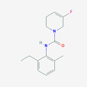 molecular formula C15H19FN2O B6900496 N-(2-ethyl-6-methylphenyl)-5-fluoro-3,6-dihydro-2H-pyridine-1-carboxamide 