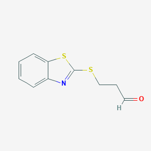 molecular formula C10H9NOS2 B069005 2-(3-Oxopropylthio)-benzthiazole CAS No. 160137-19-9