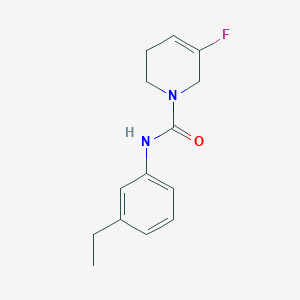 molecular formula C14H17FN2O B6900505 N-(3-ethylphenyl)-5-fluoro-3,6-dihydro-2H-pyridine-1-carboxamide 