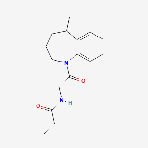 molecular formula C16H22N2O2 B6900508 N-[2-(5-methyl-2,3,4,5-tetrahydro-1-benzazepin-1-yl)-2-oxoethyl]propanamide 