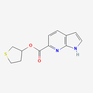 molecular formula C12H12N2O2S B6900523 thiolan-3-yl 1H-pyrrolo[2,3-b]pyridine-6-carboxylate 