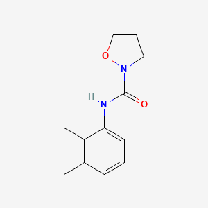 molecular formula C12H16N2O2 B6900532 N-(2,3-dimethylphenyl)-1,2-oxazolidine-2-carboxamide 