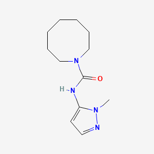 molecular formula C12H20N4O B6900540 N-(2-methylpyrazol-3-yl)azocane-1-carboxamide 