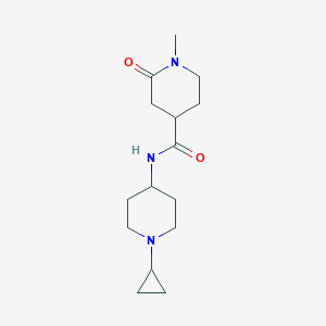 molecular formula C15H25N3O2 B6900682 N-(1-cyclopropylpiperidin-4-yl)-1-methyl-2-oxopiperidine-4-carboxamide 