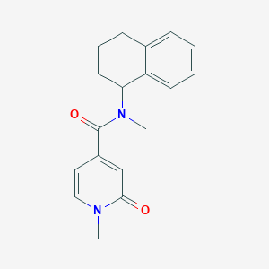 molecular formula C18H20N2O2 B6900706 N,1-dimethyl-2-oxo-N-(1,2,3,4-tetrahydronaphthalen-1-yl)pyridine-4-carboxamide 
