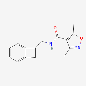 molecular formula C15H16N2O2 B6900851 N-(7-bicyclo[4.2.0]octa-1,3,5-trienylmethyl)-3,5-dimethyl-1,2-oxazole-4-carboxamide 