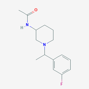 molecular formula C15H21FN2O B6900973 N-[1-[1-(3-fluorophenyl)ethyl]piperidin-3-yl]acetamide 