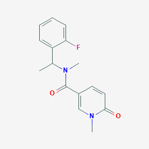 molecular formula C16H17FN2O2 B6900987 N-[1-(2-fluorophenyl)ethyl]-N,1-dimethyl-6-oxopyridine-3-carboxamide 