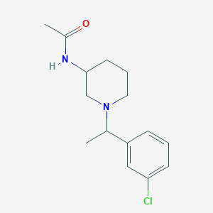 molecular formula C15H21ClN2O B6901009 N-[1-[1-(3-chlorophenyl)ethyl]piperidin-3-yl]acetamide 
