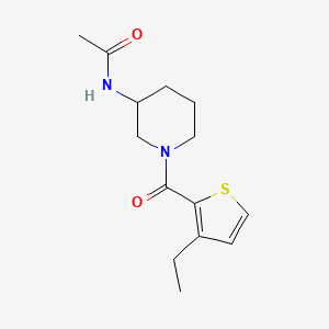 molecular formula C14H20N2O2S B6901049 N-[1-(3-ethylthiophene-2-carbonyl)piperidin-3-yl]acetamide 