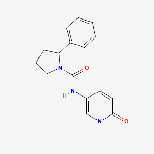 molecular formula C17H19N3O2 B6901128 N-(1-methyl-6-oxopyridin-3-yl)-2-phenylpyrrolidine-1-carboxamide 