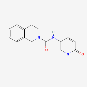 molecular formula C16H17N3O2 B6901131 N-(1-methyl-6-oxopyridin-3-yl)-3,4-dihydro-1H-isoquinoline-2-carboxamide 