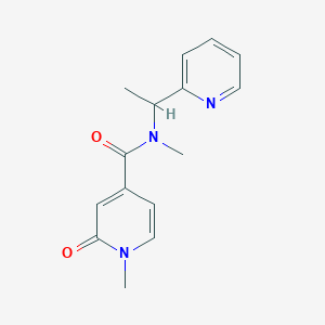 molecular formula C15H17N3O2 B6901181 N,1-dimethyl-2-oxo-N-(1-pyridin-2-ylethyl)pyridine-4-carboxamide 
