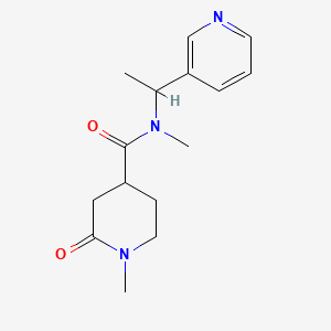 molecular formula C15H21N3O2 B6901187 N,1-dimethyl-2-oxo-N-(1-pyridin-3-ylethyl)piperidine-4-carboxamide 