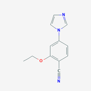 molecular formula C12H11N3O B069012 2-Ethoxy-4-(1H-imidazol-1-yl)benzonitrile CAS No. 186191-36-6