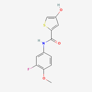 molecular formula C12H10FNO3S B6901206 N-(3-fluoro-4-methoxyphenyl)-4-hydroxythiophene-2-carboxamide 