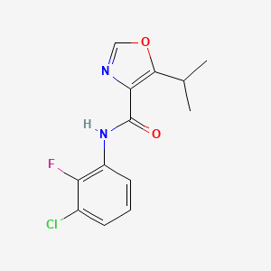 molecular formula C13H12ClFN2O2 B6901212 N-(3-chloro-2-fluorophenyl)-5-propan-2-yl-1,3-oxazole-4-carboxamide 