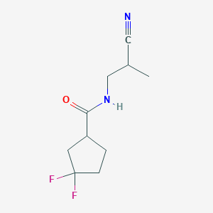 molecular formula C10H14F2N2O B6901354 N-(2-cyanopropyl)-3,3-difluorocyclopentane-1-carboxamide 
