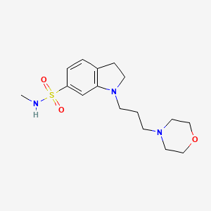 molecular formula C16H25N3O3S B6901563 N-methyl-1-(3-morpholin-4-ylpropyl)-2,3-dihydroindole-6-sulfonamide 