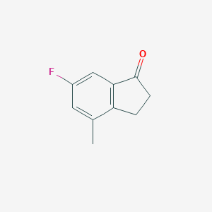 molecular formula C10H9FO B069017 6-Fluoro-4-methylindan-1-one CAS No. 174603-42-0