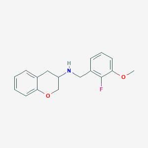 molecular formula C17H18FNO2 B6901787 N-[(2-fluoro-3-methoxyphenyl)methyl]-3,4-dihydro-2H-chromen-3-amine 