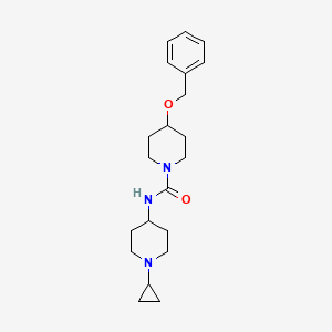 molecular formula C21H31N3O2 B6901797 N-(1-cyclopropylpiperidin-4-yl)-4-phenylmethoxypiperidine-1-carboxamide 