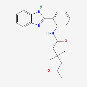 molecular formula C21H23N3O2 B6901802 N-[2-(1H-benzimidazol-2-yl)phenyl]-3,3-dimethyl-5-oxohexanamide 