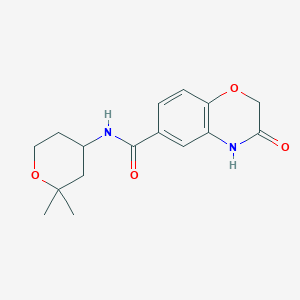 molecular formula C16H20N2O4 B6901819 N-(2,2-dimethyloxan-4-yl)-3-oxo-4H-1,4-benzoxazine-6-carboxamide 
