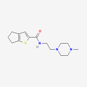 molecular formula C15H23N3OS B6901859 N-[2-(4-methylpiperazin-1-yl)ethyl]-5,6-dihydro-4H-cyclopenta[b]thiophene-2-carboxamide 