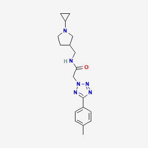 molecular formula C18H24N6O B6901866 N-[(1-cyclopropylpyrrolidin-3-yl)methyl]-2-[5-(4-methylphenyl)tetrazol-2-yl]acetamide 