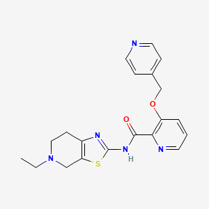 molecular formula C20H21N5O2S B6901981 N-(5-ethyl-6,7-dihydro-4H-[1,3]thiazolo[5,4-c]pyridin-2-yl)-3-(pyridin-4-ylmethoxy)pyridine-2-carboxamide 
