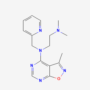 molecular formula C16H20N6O B6901987 N,N-dimethyl-N'-(3-methyl-[1,2]oxazolo[5,4-d]pyrimidin-4-yl)-N'-(pyridin-2-ylmethyl)ethane-1,2-diamine 