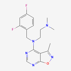 molecular formula C17H19F2N5O B6901998 N'-[(2,4-difluorophenyl)methyl]-N,N-dimethyl-N'-(3-methyl-[1,2]oxazolo[5,4-d]pyrimidin-4-yl)ethane-1,2-diamine 