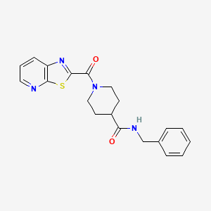 molecular formula C20H20N4O2S B6902089 N-benzyl-1-([1,3]thiazolo[5,4-b]pyridine-2-carbonyl)piperidine-4-carboxamide 
