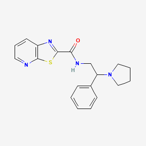 molecular formula C19H20N4OS B6902127 N-(2-phenyl-2-pyrrolidin-1-ylethyl)-[1,3]thiazolo[5,4-b]pyridine-2-carboxamide 