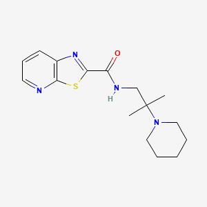 molecular formula C16H22N4OS B6902137 N-(2-methyl-2-piperidin-1-ylpropyl)-[1,3]thiazolo[5,4-b]pyridine-2-carboxamide 