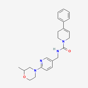 molecular formula C23H28N4O2 B6902139 N-[[6-(2-methylmorpholin-4-yl)pyridin-3-yl]methyl]-4-phenyl-3,6-dihydro-2H-pyridine-1-carboxamide 
