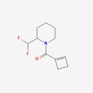 molecular formula C11H15F2NO B6902264 Cyclobuten-1-yl-[2-(difluoromethyl)piperidin-1-yl]methanone 