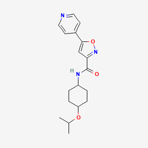 molecular formula C18H23N3O3 B6902271 N-(4-propan-2-yloxycyclohexyl)-5-pyridin-4-yl-1,2-oxazole-3-carboxamide 
