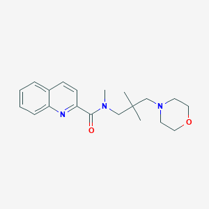 molecular formula C20H27N3O2 B6902289 N-(2,2-dimethyl-3-morpholin-4-ylpropyl)-N-methylquinoline-2-carboxamide 