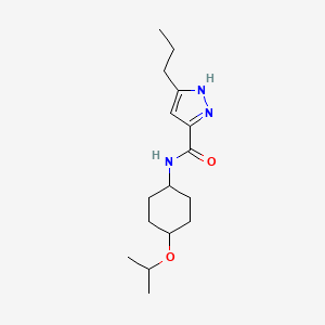 molecular formula C16H27N3O2 B6902298 N-(4-propan-2-yloxycyclohexyl)-5-propyl-1H-pyrazole-3-carboxamide 