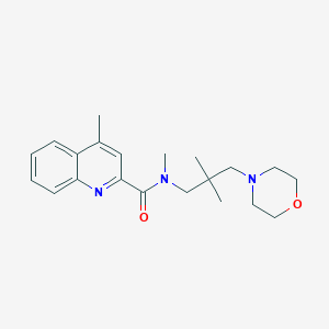 molecular formula C21H29N3O2 B6902300 N-(2,2-dimethyl-3-morpholin-4-ylpropyl)-N,4-dimethylquinoline-2-carboxamide 