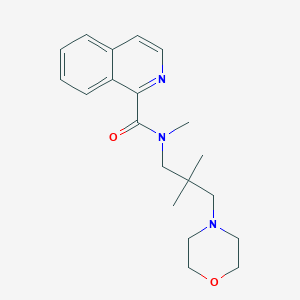 molecular formula C20H27N3O2 B6902306 N-(2,2-dimethyl-3-morpholin-4-ylpropyl)-N-methylisoquinoline-1-carboxamide 