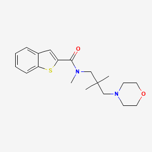 molecular formula C19H26N2O2S B6902313 N-(2,2-dimethyl-3-morpholin-4-ylpropyl)-N-methyl-1-benzothiophene-2-carboxamide 