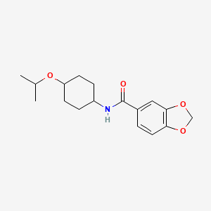 molecular formula C17H23NO4 B6902339 N-(4-propan-2-yloxycyclohexyl)-1,3-benzodioxole-5-carboxamide 