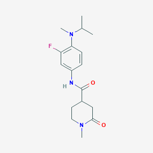 molecular formula C17H24FN3O2 B6902369 N-[3-fluoro-4-[methyl(propan-2-yl)amino]phenyl]-1-methyl-2-oxopiperidine-4-carboxamide 