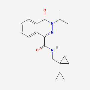 molecular formula C19H23N3O2 B6902470 N-[(1-cyclopropylcyclopropyl)methyl]-4-oxo-3-propan-2-ylphthalazine-1-carboxamide 
