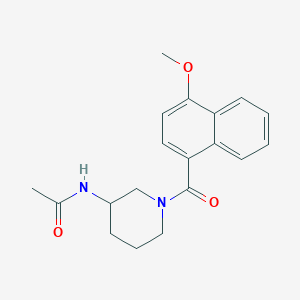 molecular formula C19H22N2O3 B6902507 N-[1-(4-methoxynaphthalene-1-carbonyl)piperidin-3-yl]acetamide 